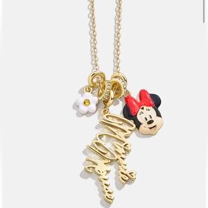 NWT BaubleBar x Disney Gold and Red Minnie Mouse Necklace